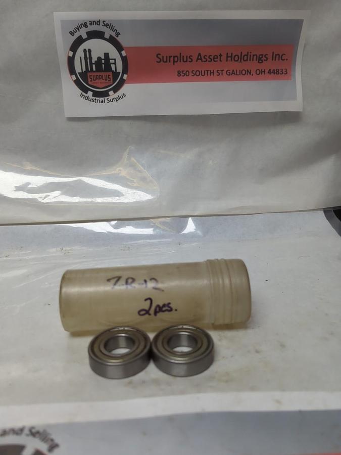 UNBRANDED,7-R-12,METAL SEALED DEEP GROOVE BALL BEARING LOT OF 2 NOS