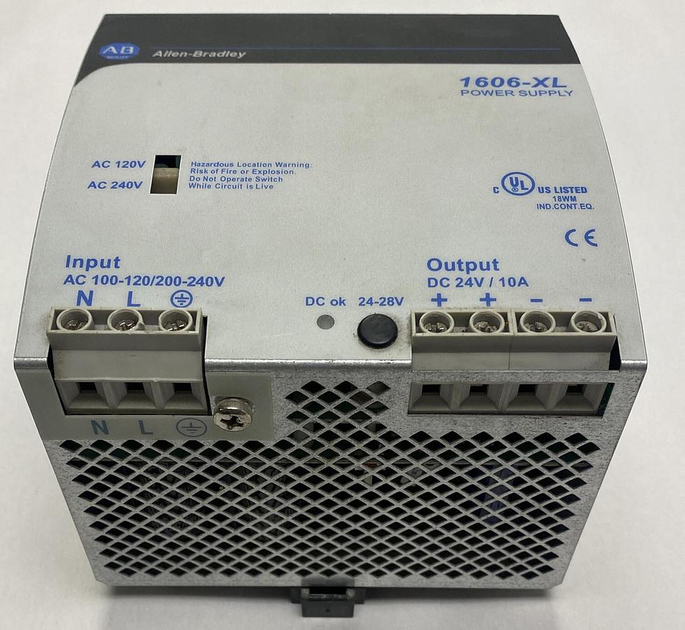 Used ALLEN BRADLEY,1606-XL240E,POWER SUPPLY 50/60 HZ 10 AMP