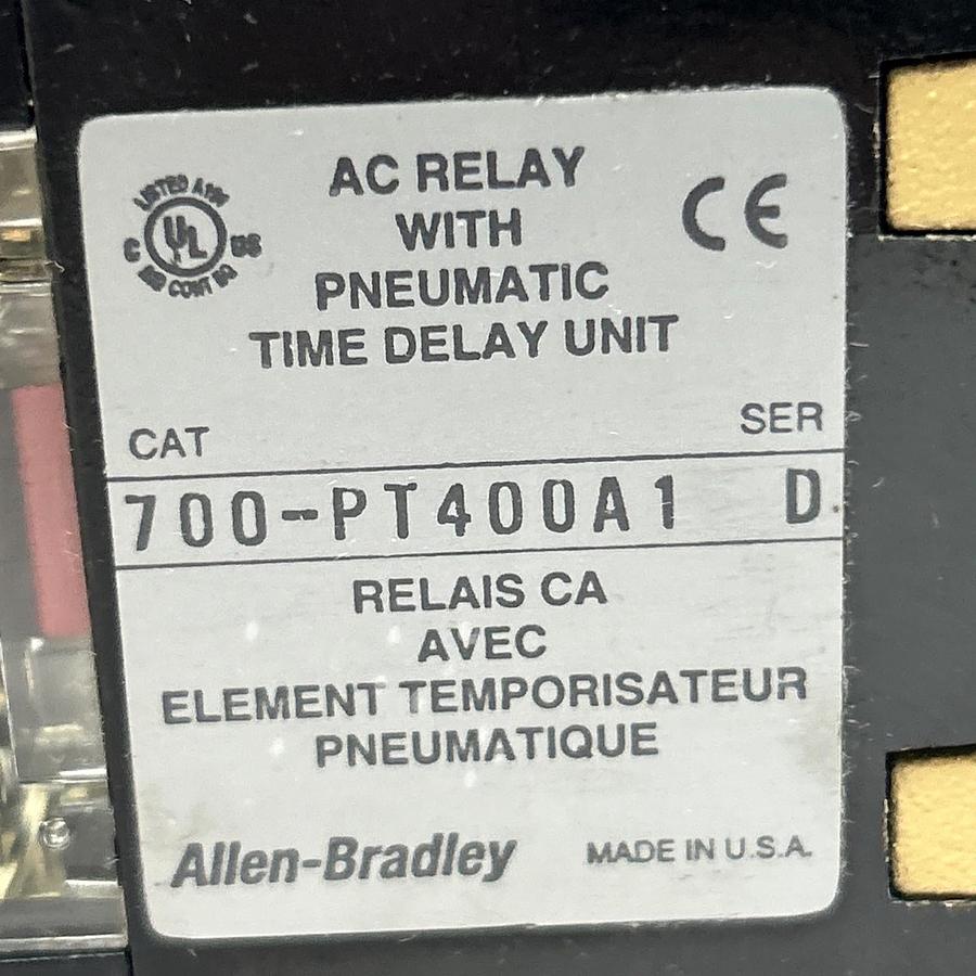 Used ALLEN BRADLEY,700-PT400A1,PNEUMATIC TIME DELAY RELAY