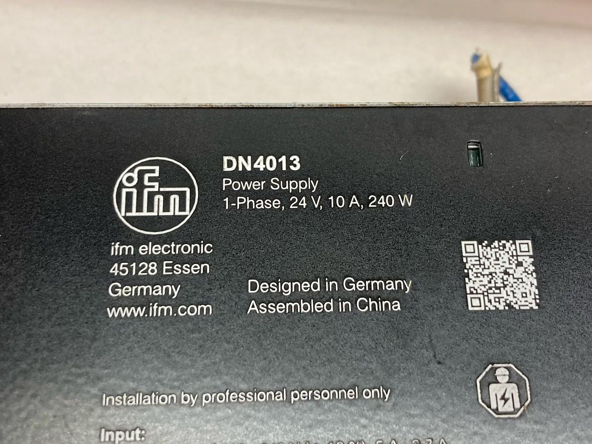 Used IFM,DN4013,Single Phase Power Supply 24V 10A 240W