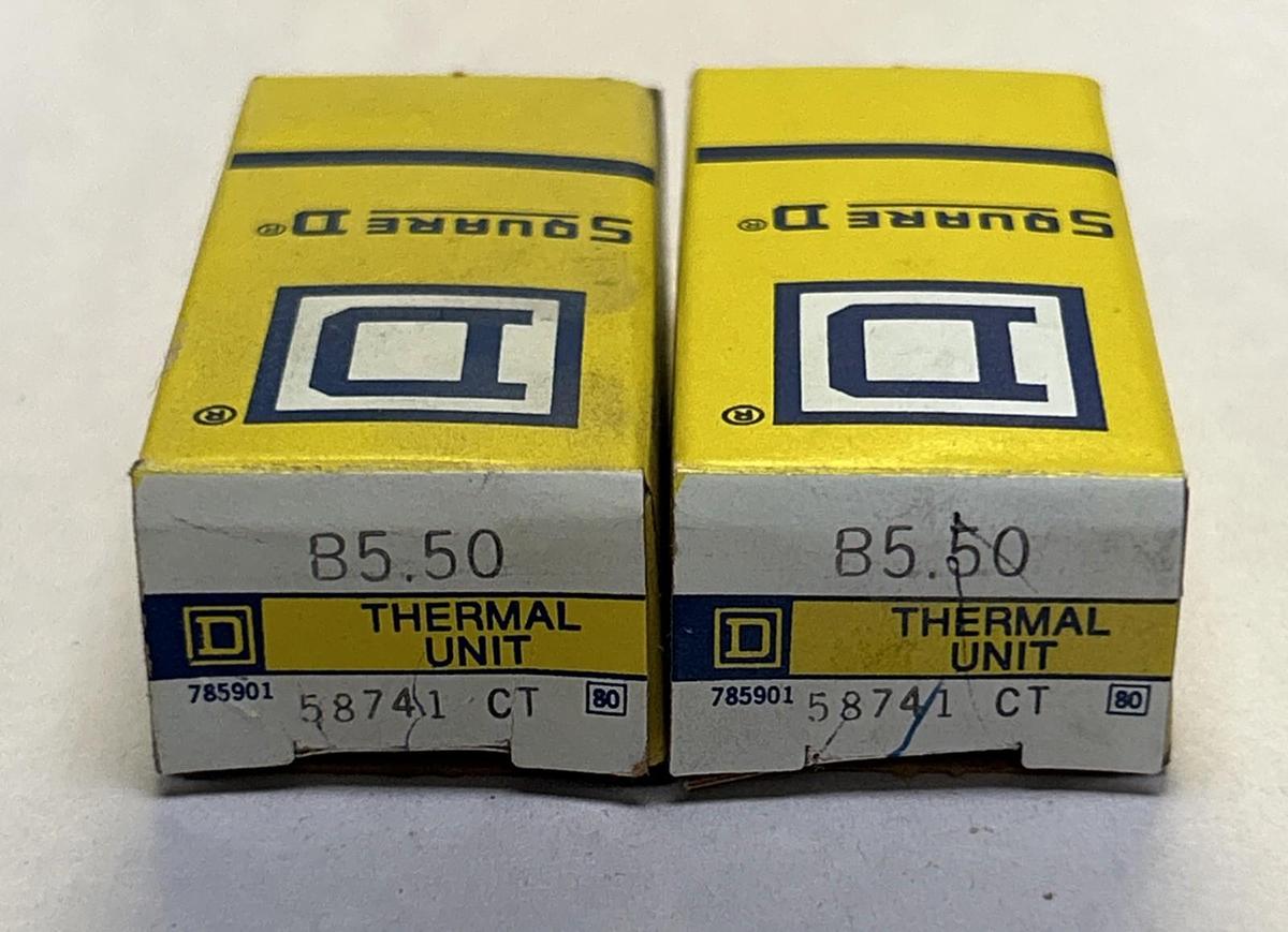 SQUARE D,B5.50,OVERLOAD RELAY HEATER ELEMENT LOT OF 2 NOS