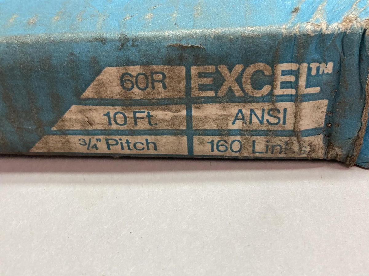 Used Whitney Chain,60R,Excel Precision Roller Chain 10FT 3/4 Inch Pitch 160 Links