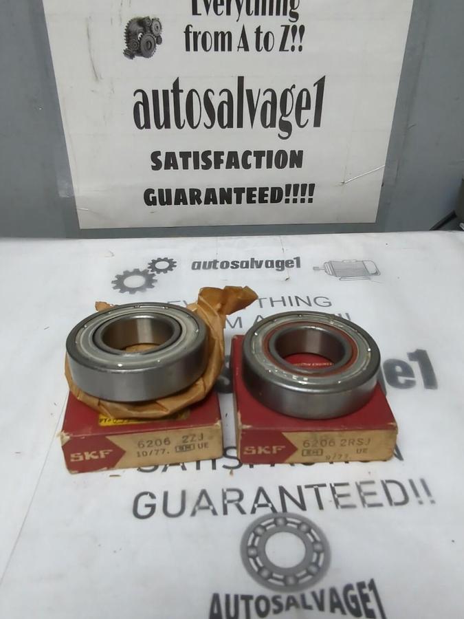 SKF,6206 2ZJ,BALL BEARING LOT OF 2 NOS