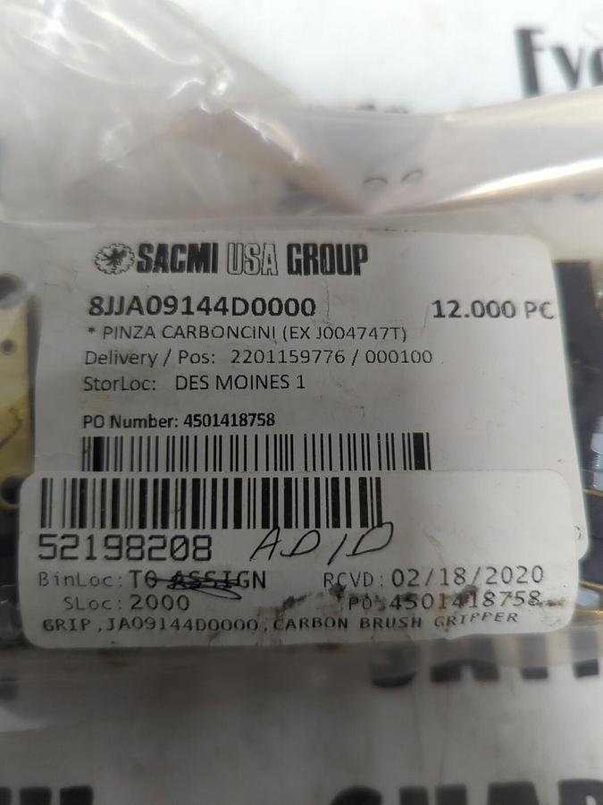 SACMI USA GROUP,8JJA09144D0000,CARBON BRUSH GRIPPER LOT OF 12 NOS