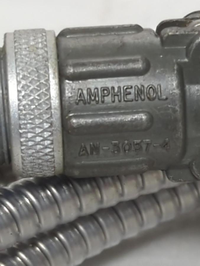 Used AMPHENOL,AN-3057-4,3-PIN CONNECTOR WITH 26363-15 CABLE PRE-OWNED