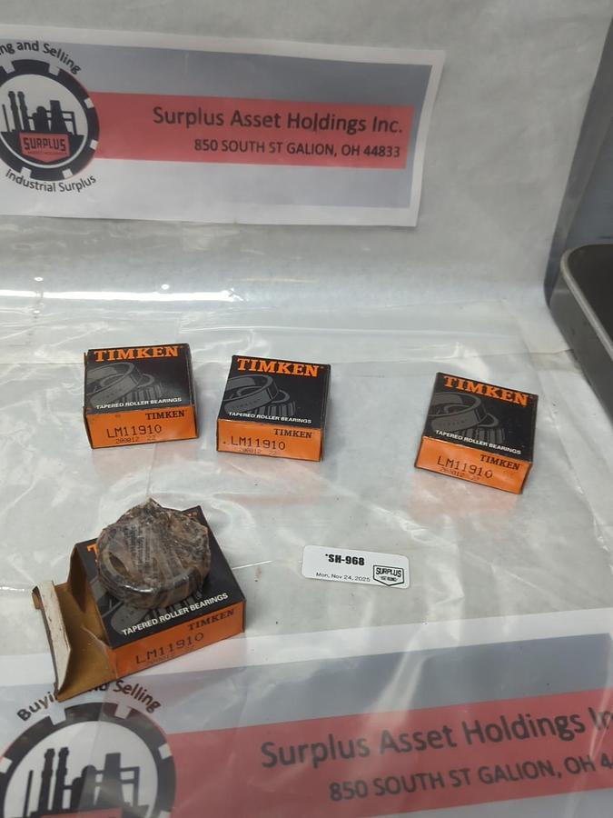 TIMKEN,LM11910,ROLLER BEARING CUP LOT OF 4 NOS