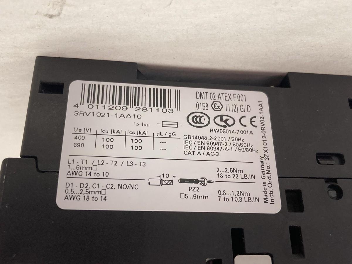 Siemens,3RV1021-1AA10,Circuit Breaker Class 10 50/60Hz