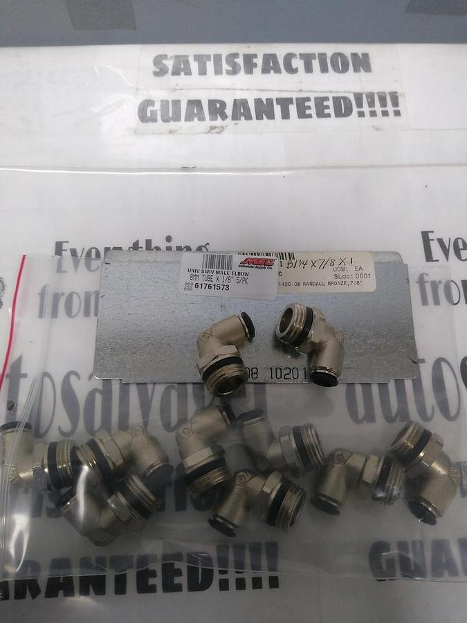 UNBRANDED,61761573,TUBE MALE SWIVEL ELBOW 8MMX1/8 IN LOT OF 10 NOS