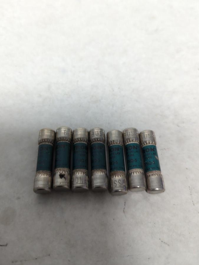COOPER BUSSMANN,FNQ-5,TRON 5 AMP FUSE LOT OF 7 NOS