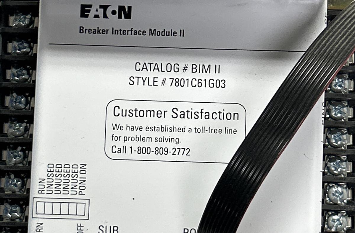 Used EATON,BIMII,BREAKER INTERFACE MODULE II