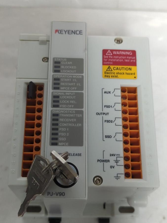 Used KEYENCE,PJ-V90,LIGHT CURTAIN CONTROLLER MODULE PRE-OWNED