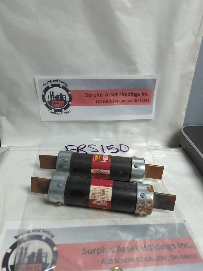 Used COOPER BUSSMANN,FRS-150,FUSETRON FUSE 150 AMP LOT OF 2 PRE-OWNED