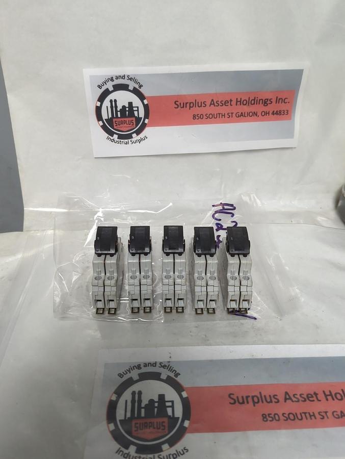Used ETA MAGNETIC,5-AMP,CIRCUIT BREAKER LOT OF 5 PRE-OWNED