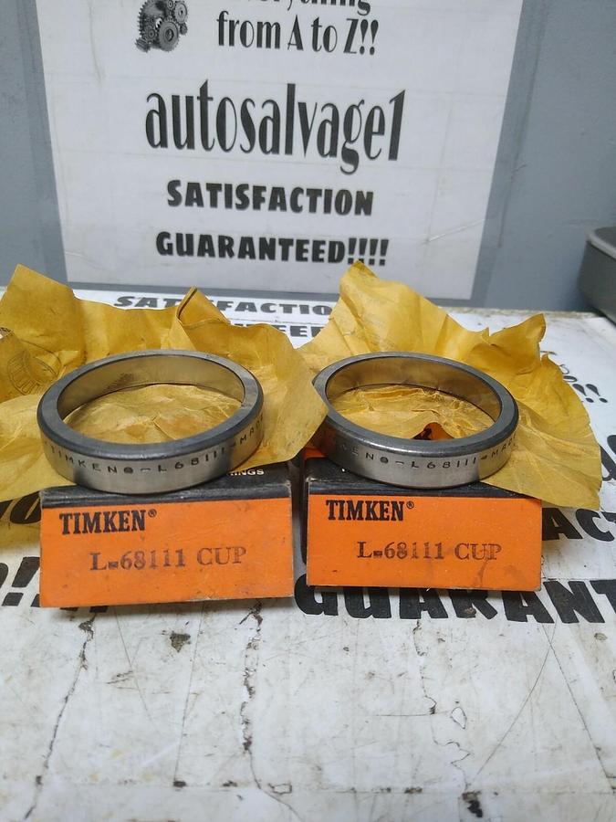 TIMKEN,L-68111,ROLLER BEARING CUP LOT OF 2 NOS