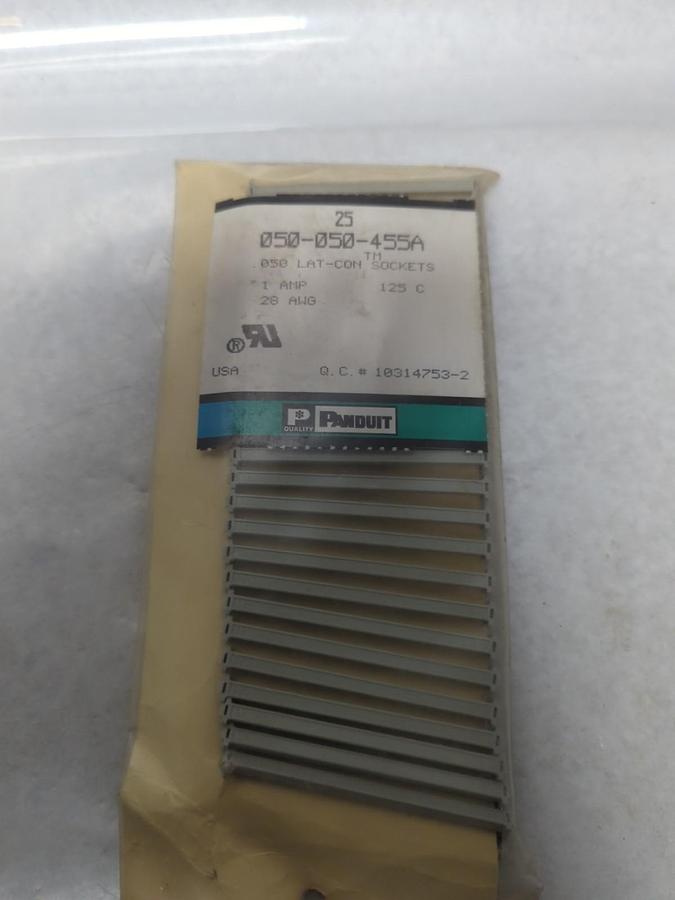 PANDUIT,050-050-455A,LAT-CON SOCKETS 1 AMP 28 AWG 125C PACK OF 25 NOS