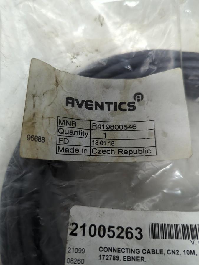 AVENTICS,R419800546,ROUND PLUG CONNECTOR 10M FD 18.01.18 NOS