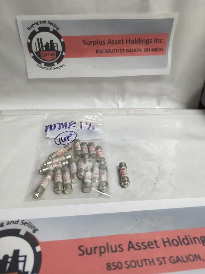 Used FERRAZ SHAWMUT,ATMR1-1/2,CLASS CC 1-1/2 AMP FUSE LOT OF 16 PRE-OWNED