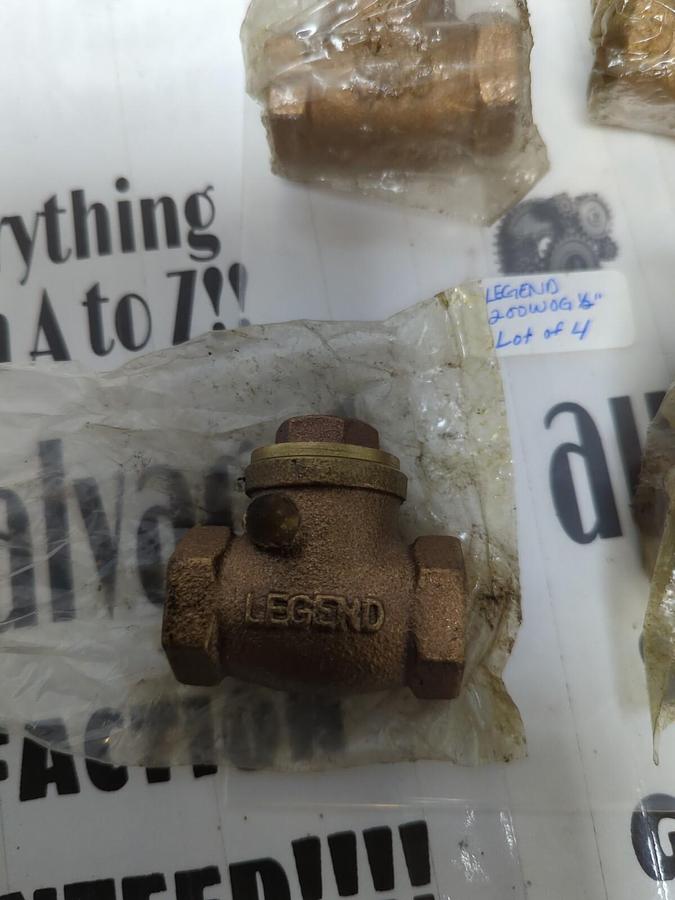 LEGEND,200 WOG,BRASS VALVES 1/2 INCH NPT LOT OF 4 NOS