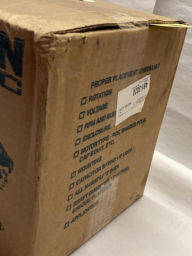 Marathon,Y376,Electric Motor 3-Phase 3/4Hp 1725rpm 230/460V Frame 56C