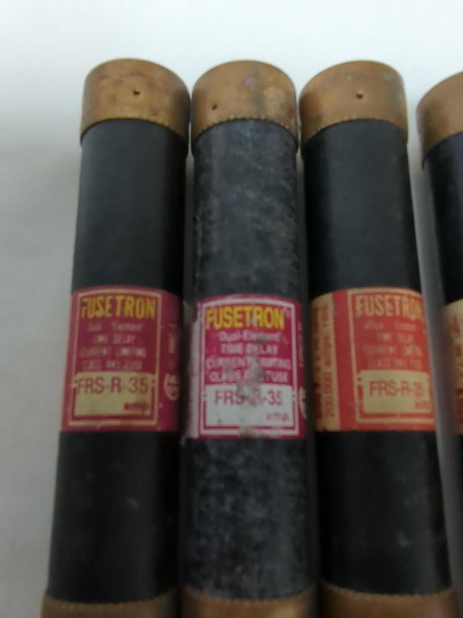 Used COOPER BUSSMANN,FRS-R-35,FUSETRON 35 AMP FUSE LOT OF 4