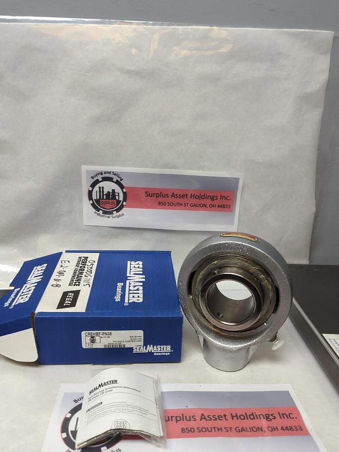 SEALMASTER,CREHBF-PN35,GOLD HANGER BEARING 2-3/16 IN BORE COATED CAST IRON NOS