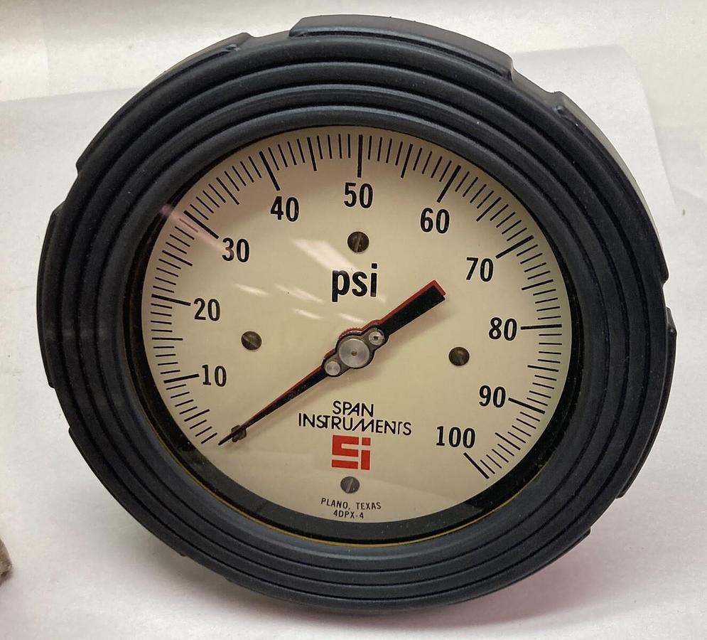 Si Span,DPX425,Liquid Filled Pressure Gauge 0-100 PSI