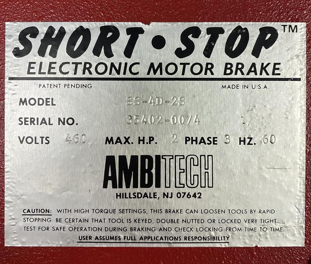 Ambitech,SS-4D-2S,Short-Stop Motor Brake 460V 2HP HZ 60