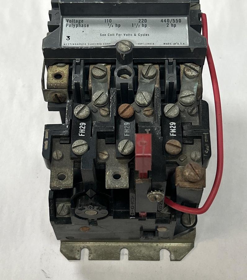 Used WESTINGHOUSE,A200MACB,MOTOR STARTER SIZE 00