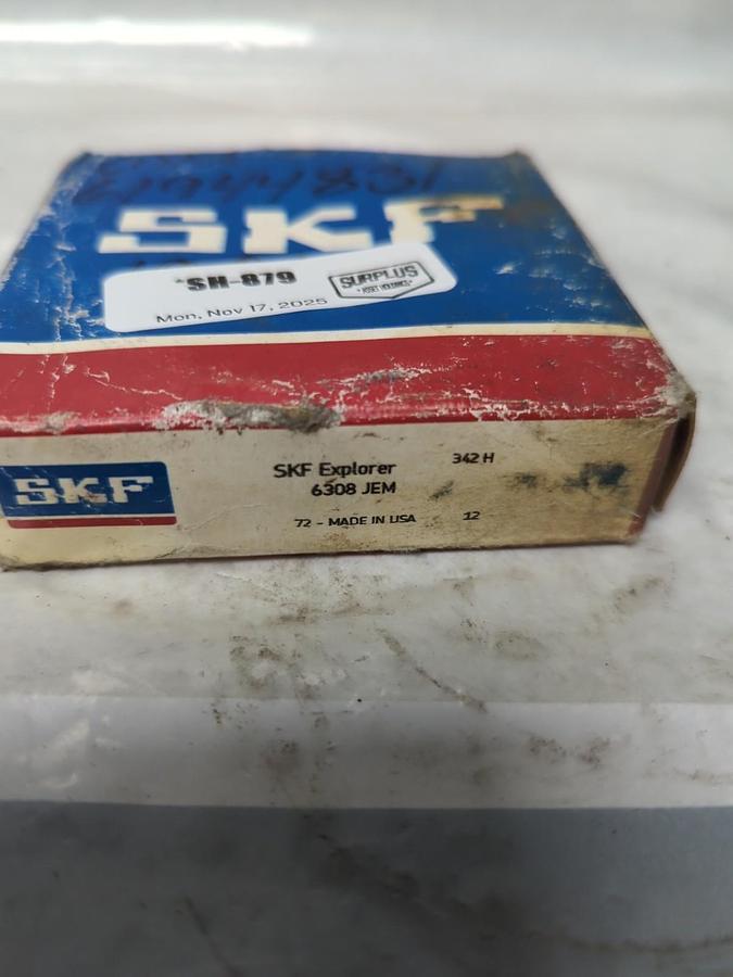 SKF,6308 JEM,DEEP GROOVE BALL BEARING NOS