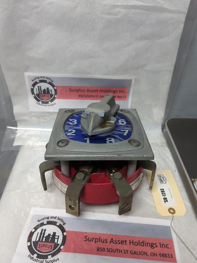 Used LEXINGTON SWITCH & CONTROLS,SW-408-90,8-POS SWITCH 400AMP 600V 60HZ PRE-OWNED