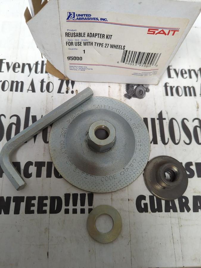 UNITED ABRASIVE SAIT,95000,TYPE 27 ADAPTER KIT MISSING 1 WASHER/SPACER NOS