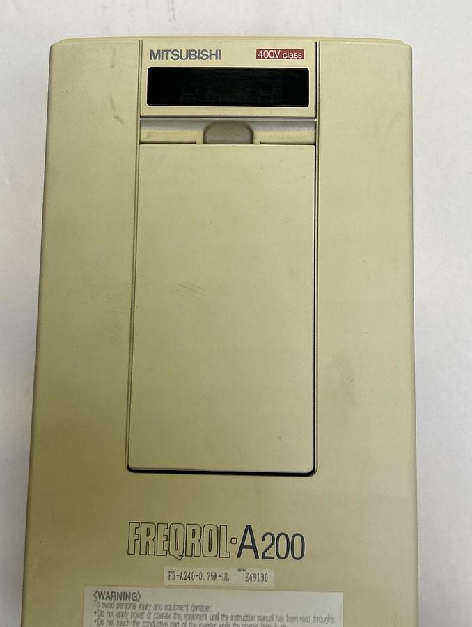 Used MITSUBISHI,FR-A240-0.75K-UL,AC DRIVE 380-460VAC 1HP