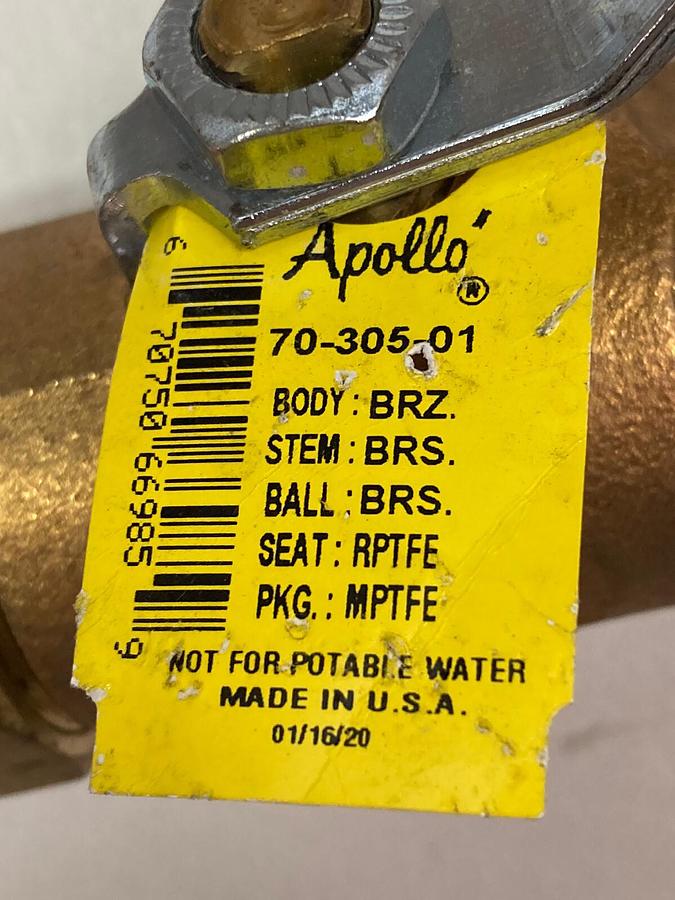 Apollo,70-305-01,Manual Bronze Ball Valve 600 CWP