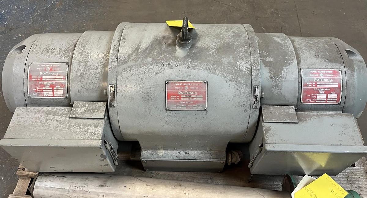 Used INLAND MOTORS,MG-5125-00B,RO TRAN AC DRIVE MOTOR W DC GENERATORS