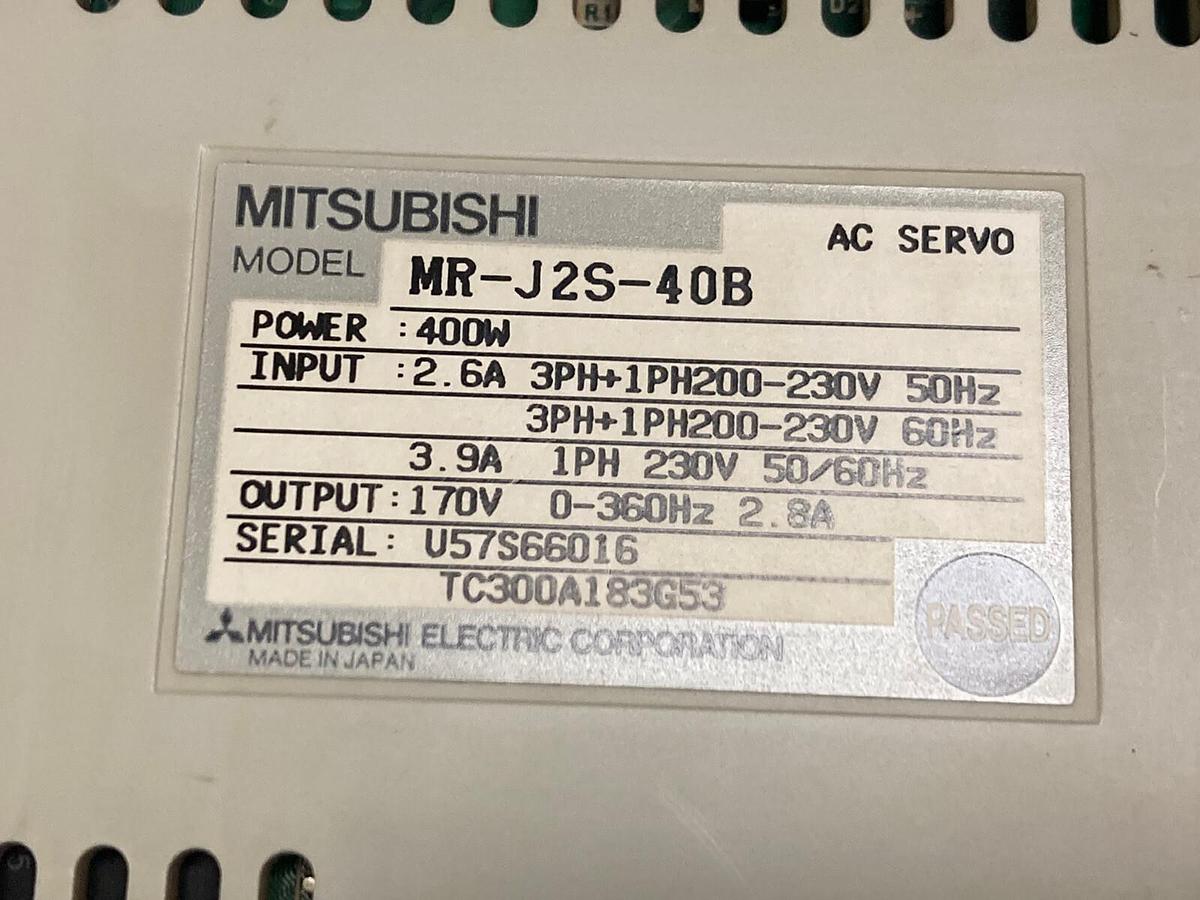 Used Mitsubishi,MR-J2S-40B,Servo Drive