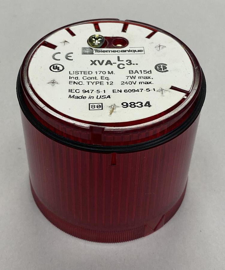 Telemecanique,XVA-C341,Red Stack Light XVA-LC3 NOS