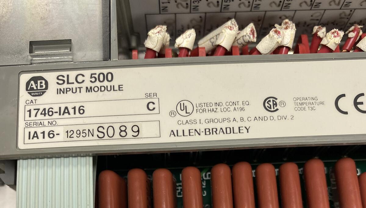Used Allen-Bradley,1746-IA16,SER C SLC500 Input Module LOT OF 2