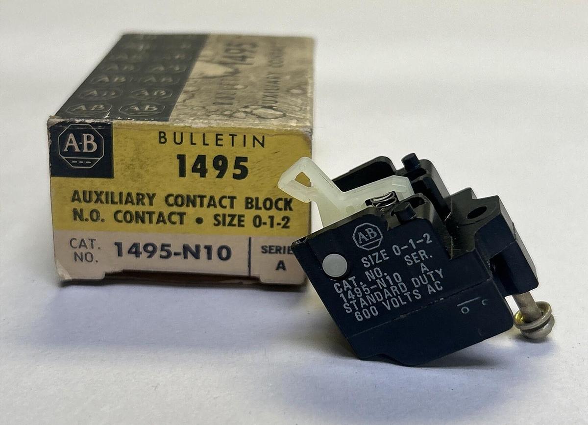 ALLEN BRADLEY,1495-N10,AUXILIARY CONTACT BLOCK SIZE 0-2 NOS