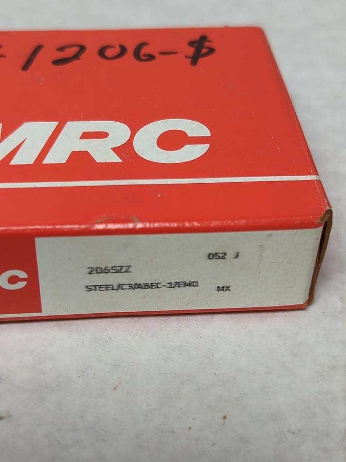 MRC,206SZZ,SINGLE ROW BALL BEARING NOS