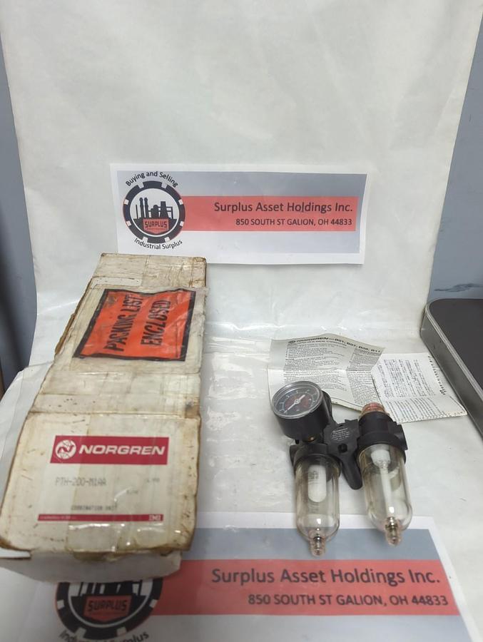 NORGREN,PTH-200-M1AA,COMBO REGULATOR LUBRICATOR FILTER 1/4 INCH NSMP NOS