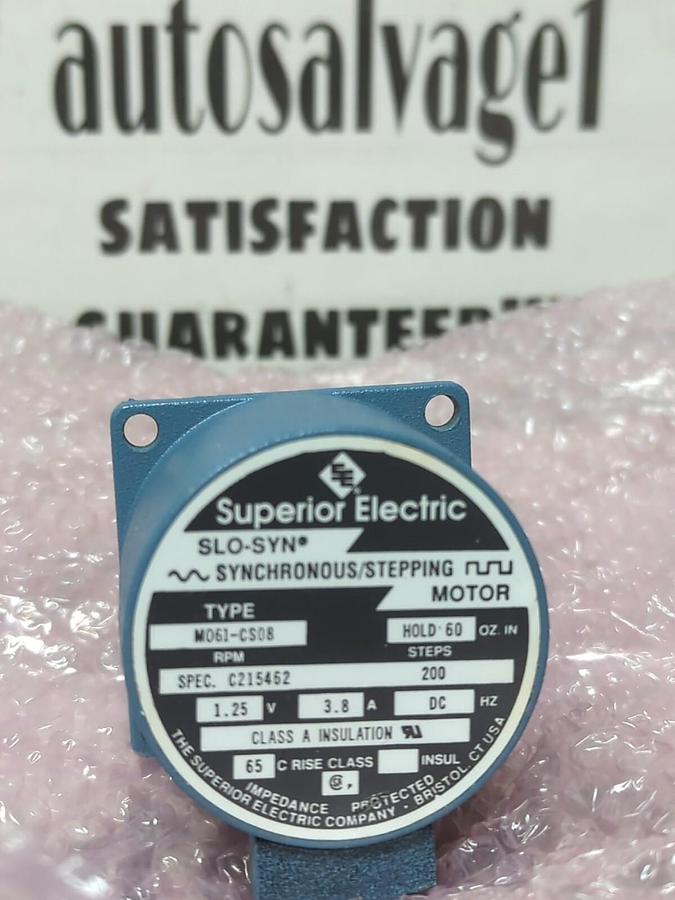 SUPERIOR ELECTRIC,M061-CS08,SYNCHRONOUS STEPPING MOTOR 1.25V 3.8AMP NOS