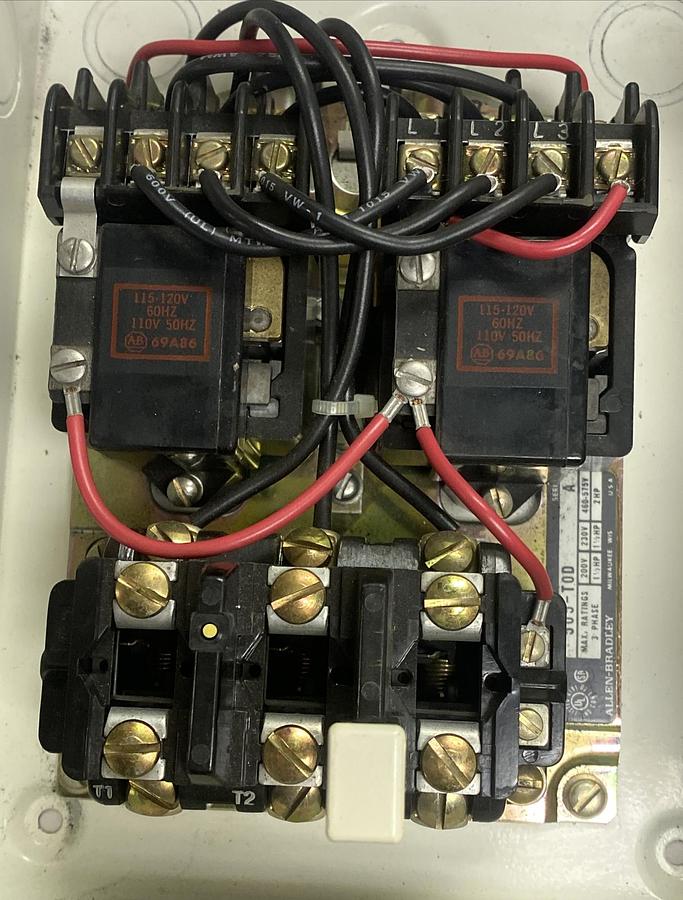 ALLEN BRADLEY,505-TAD,FULL VOLTAGE REVERSING CONTROLLER SIZE 00 505-T0D NOS