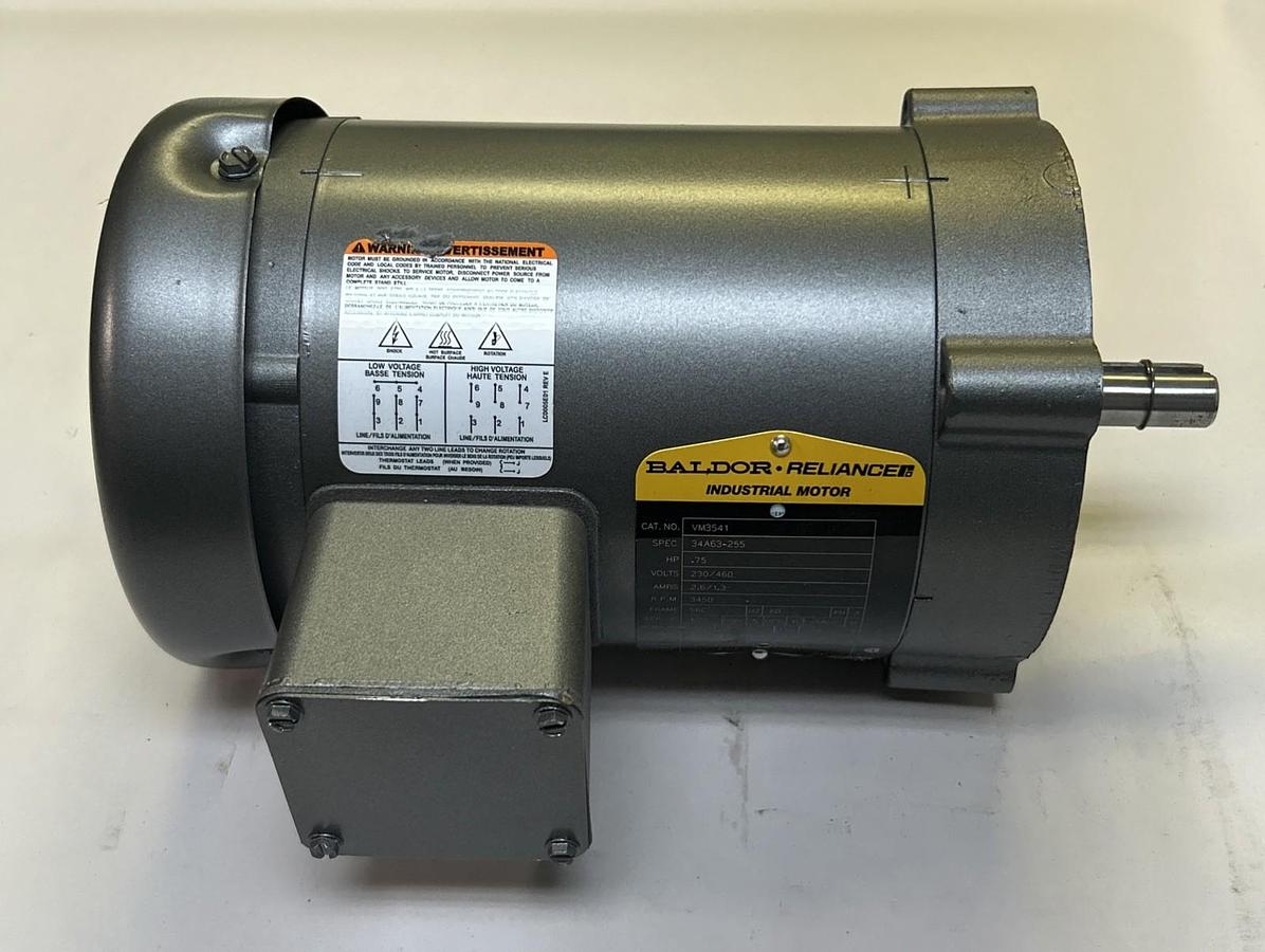 BALDOR,VM3541,AC MOTOR 3/4HP 230/460V 3450 RPM 56C FRAME NOS