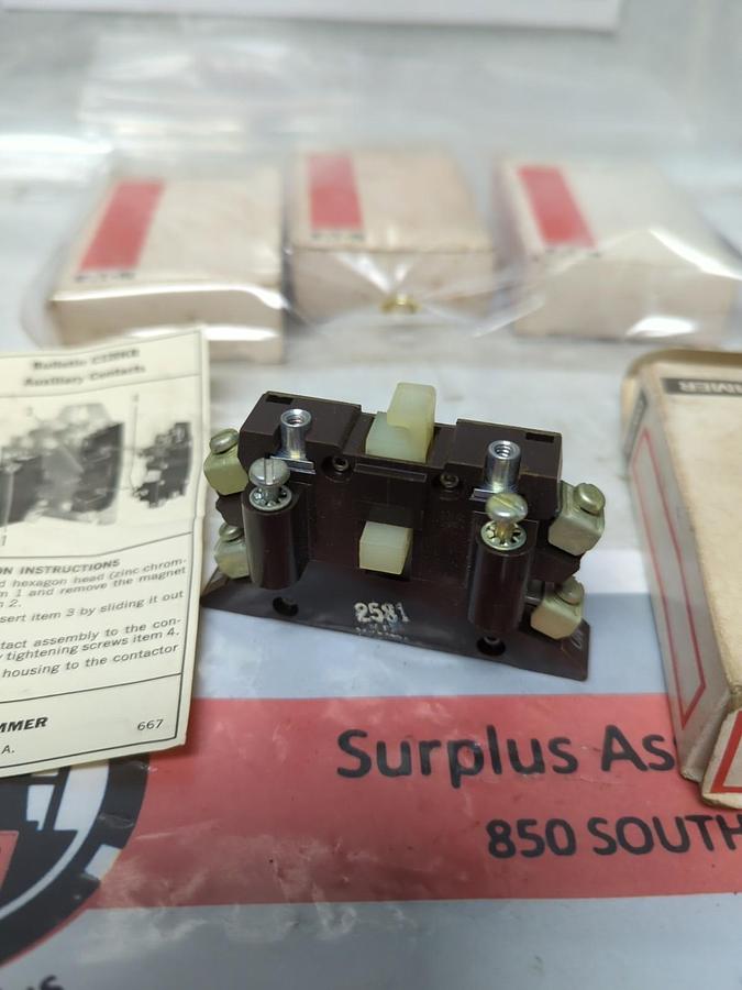 CUTLER HAMMER,C320KB2,AUXILIARY CONTACT LOT OF 4 NOS