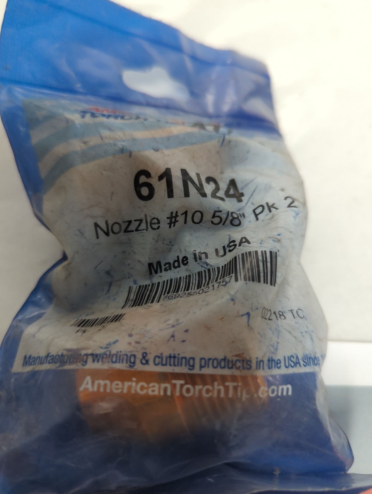 ATTC,61N24,NOZZLE #10 5/8 INCH PACK OF 2 PCS NOS