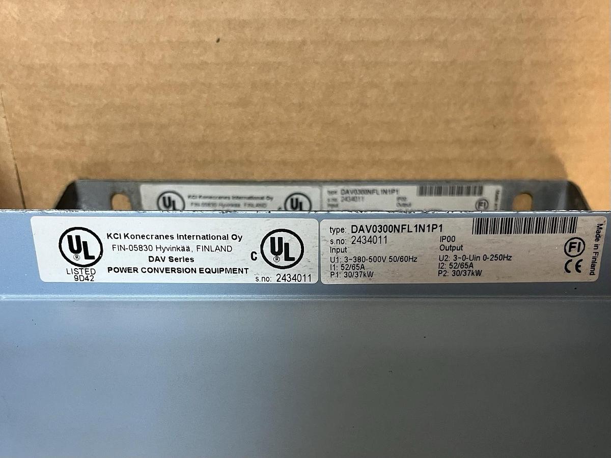 Used KONECRANES,DAV0300NFL1N1P1,DYNAHOIST VECTOR CONVERTER 380-500V