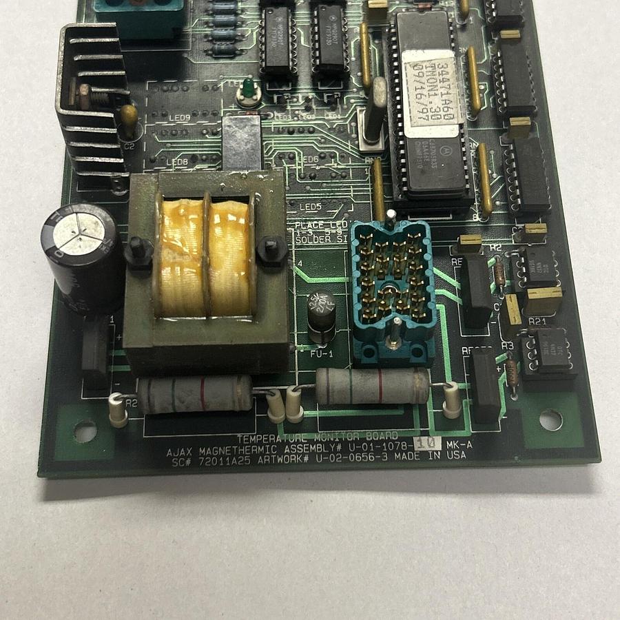 Used AJAX MAGNETHERMIC,72011A25,TEMPERATURE MONITORING BOARD