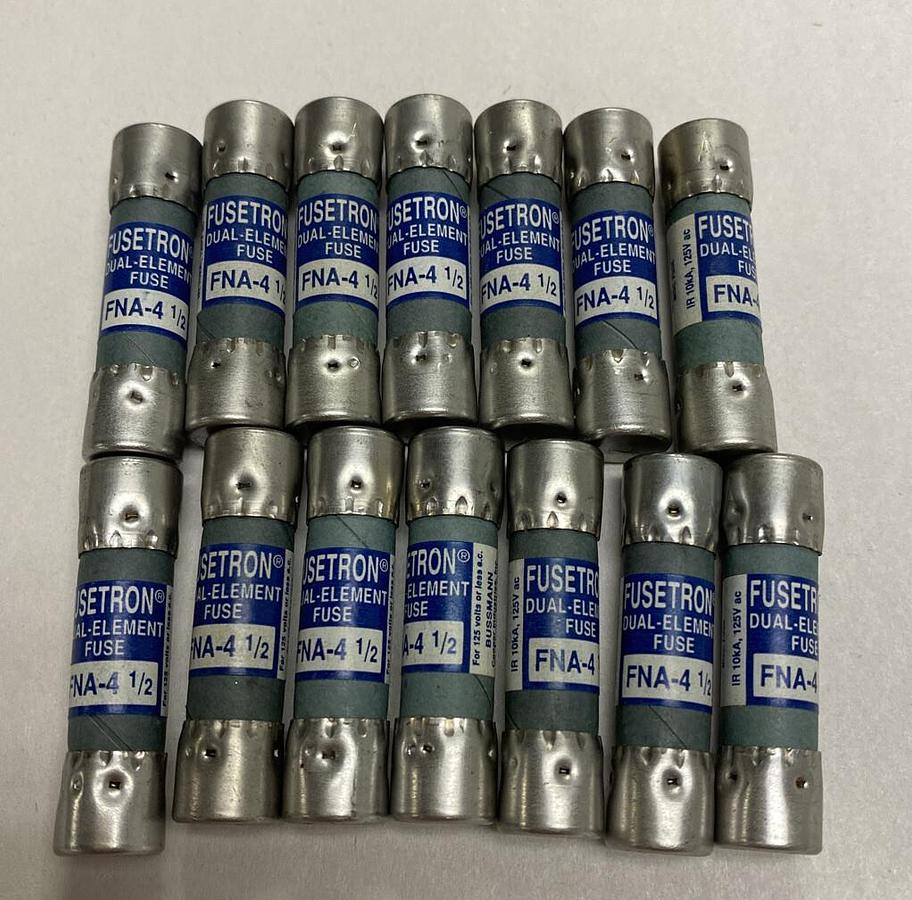 Cooper Bussmann,FNA 4-1/2,FUSE 4-1/2 AMP Lot of 14 NOS