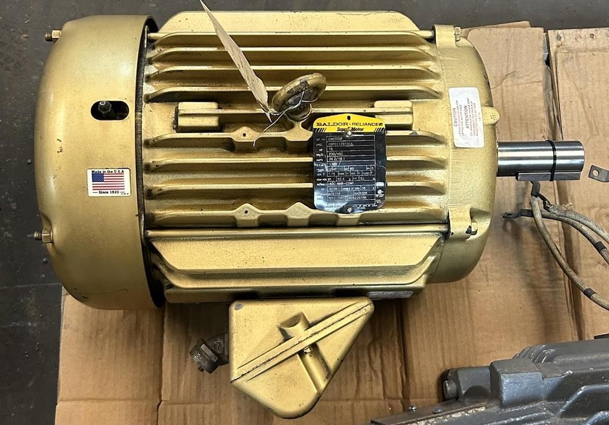 Used BALDOR,EM2333T,SUPER-E MOTOR 15HP 230/460V 1765RPM 3PH 254T FRAME