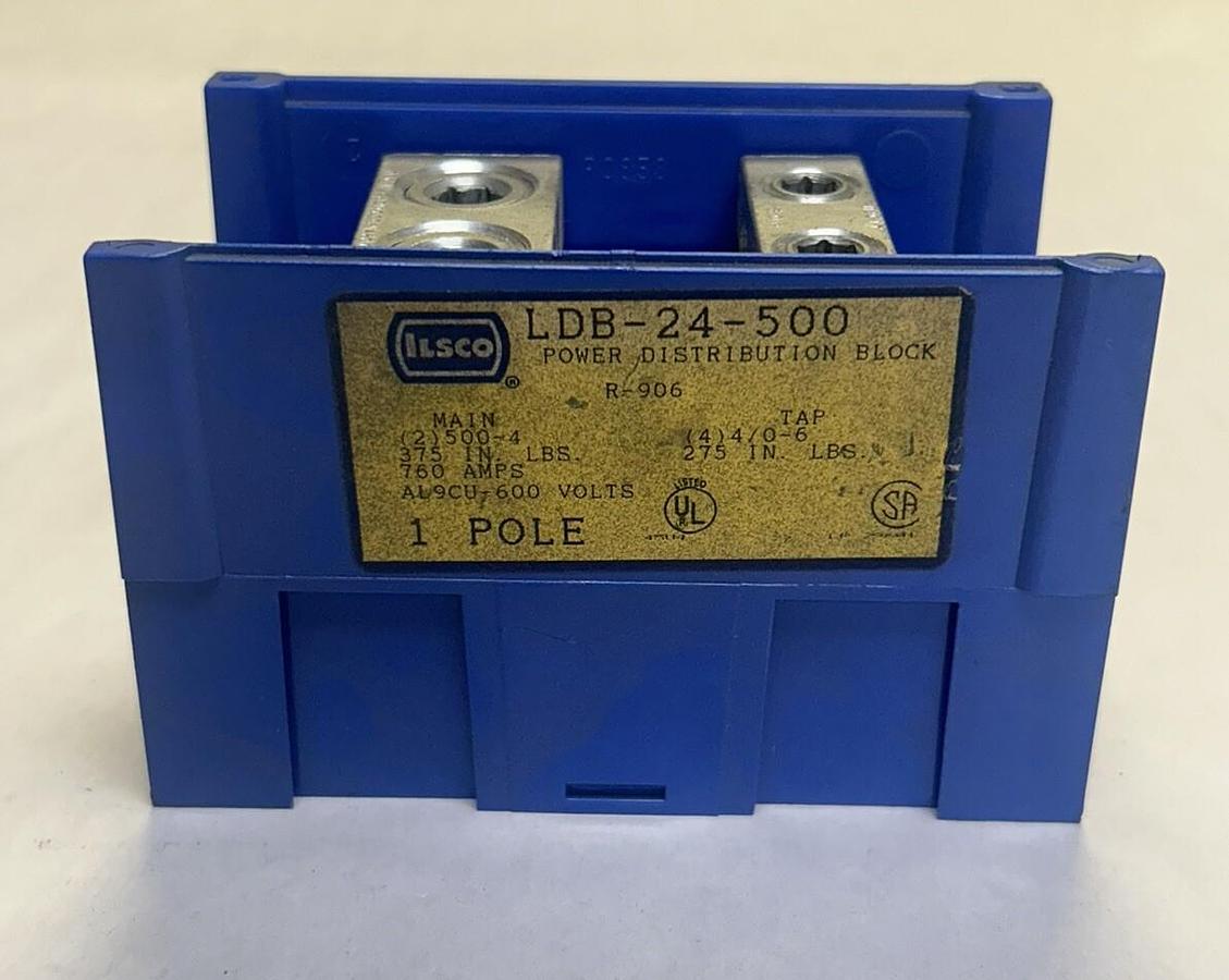 Used ILSCO,LDB-24-500,POWER DISTRIBUTION BOX